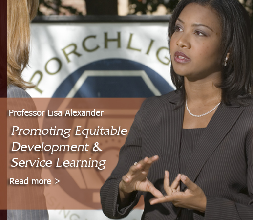 Professor Lisa Alexander: Promoting Equitable Development and Service Learning - Read More