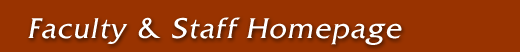 Faculty & Staff Homepage