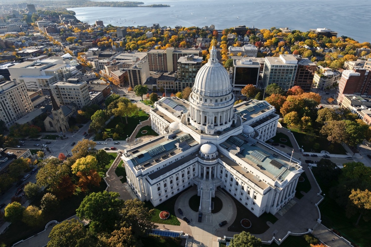 Aerial view of the Capitol