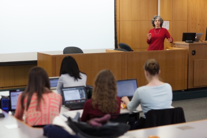 Professor Ossario teaching in the Appellate Courtroom