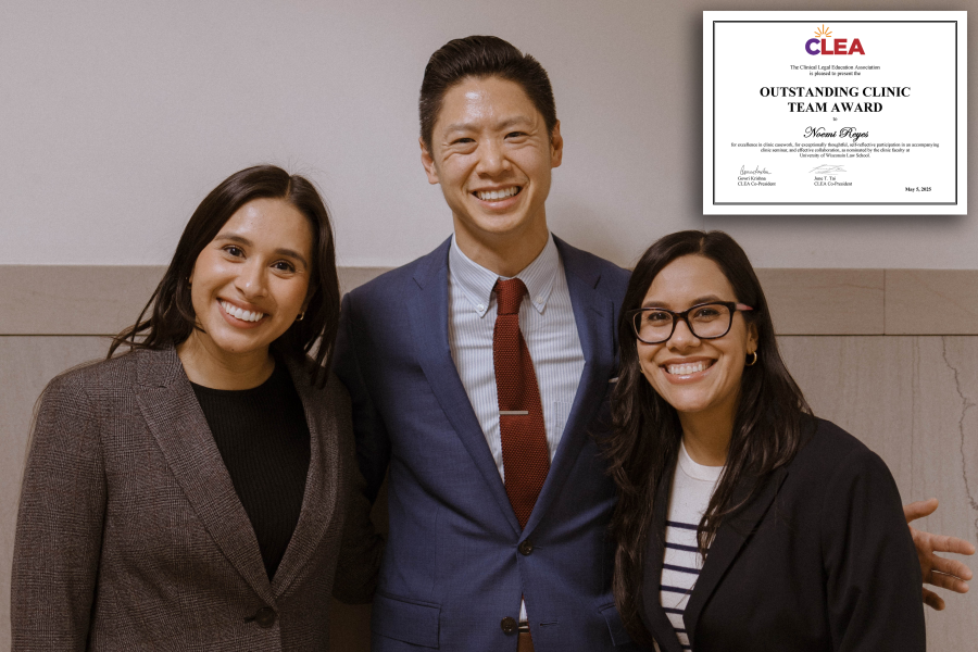 Noemi Reyes stands on the left, Christopher Lau stands center, and Gabriella Marquez stands to the right.