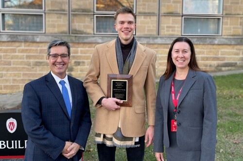 Dean Daniel Tokaji, Winner Jacob Neeley, and LRW Professor Ashby Fox